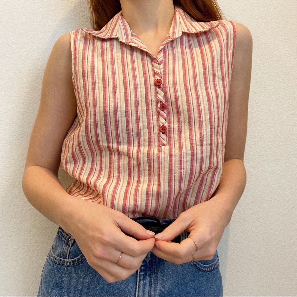 Vintage Linen Tank Top